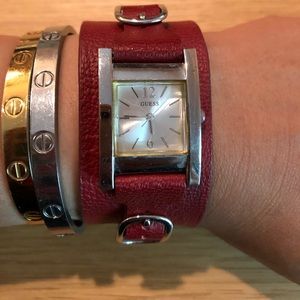 Red Guess Watch